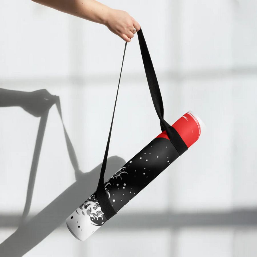 Black Kanagawa's wave Japanese Ink - Yoga Mat product image (10)