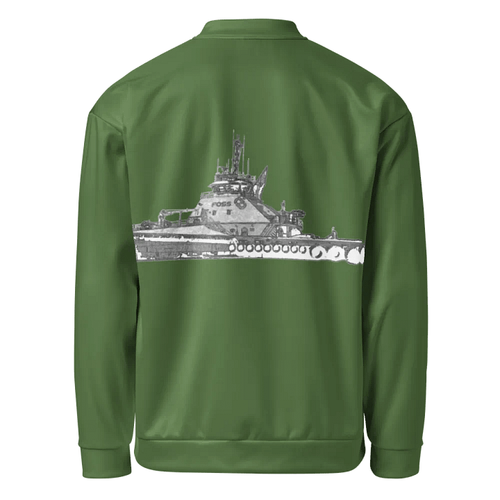 Foss Tugboat Sketch Green Bomber Jacket product image (1)