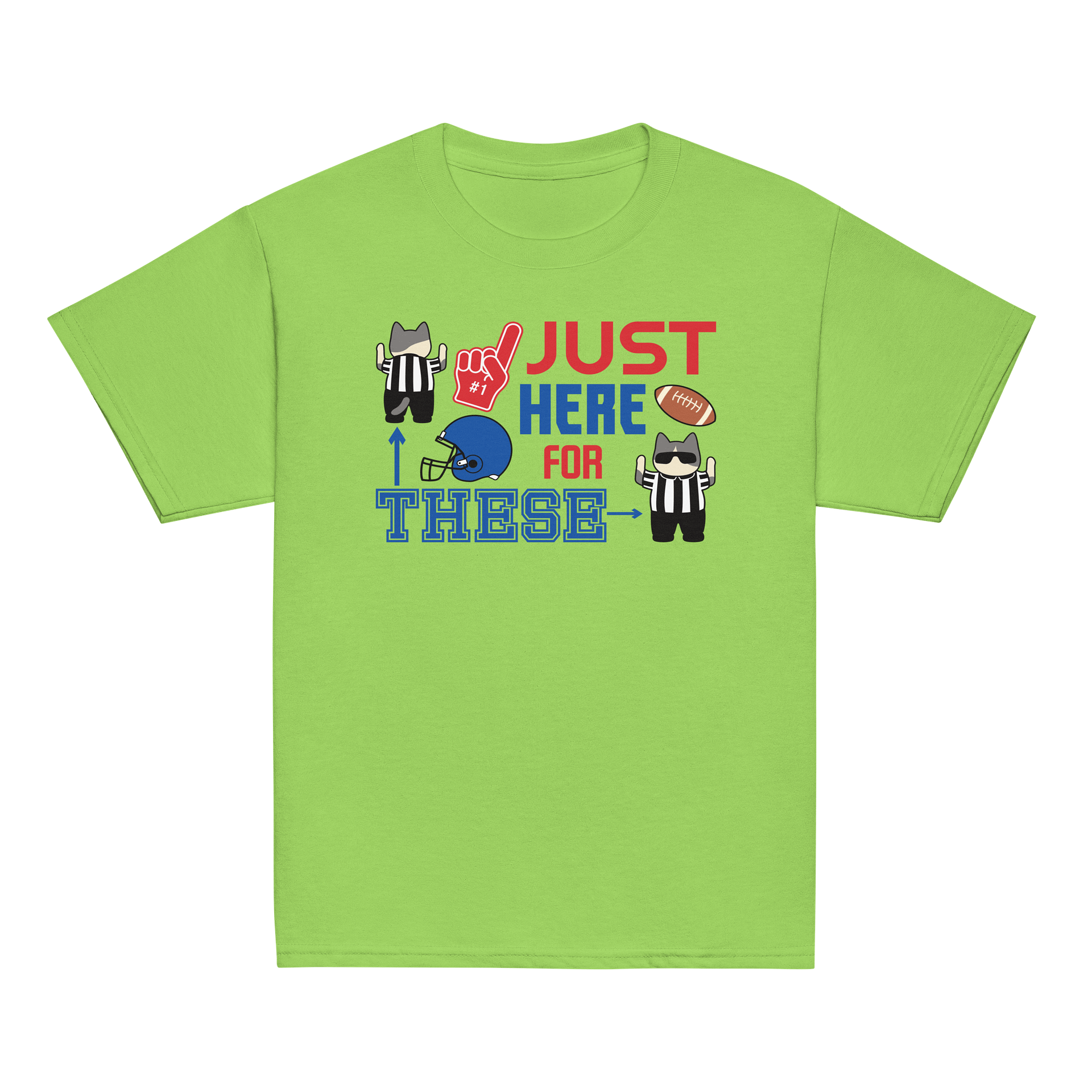 American Football Cat (JUST HERE FOR THESE - touchdown signals) - Unisex Youth Heavyweight T-shirt product image (2)