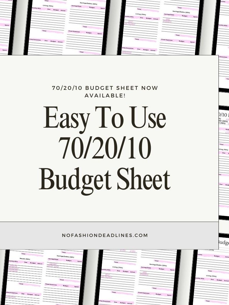 Printable Digital 70/20/10 Budget Planner | Budget Planner | 1 Page | Printable | Paycheck Planner | PDF File product image (7)