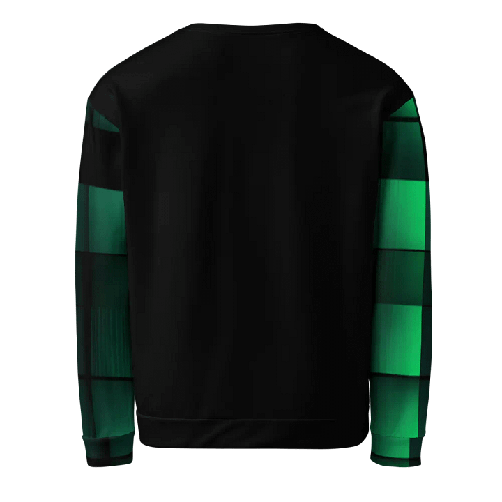 Black And Green Squares Unisex Sweatshirt product image (2)