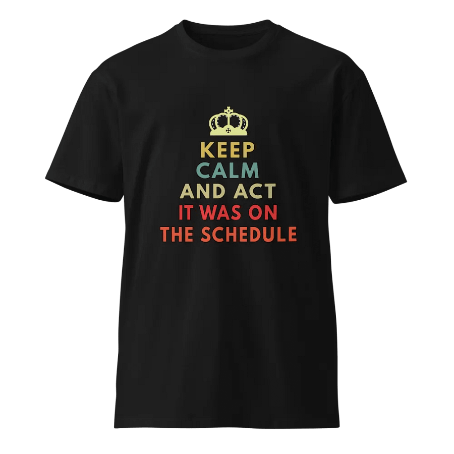 keep calm and act like it was on the schedule Unisex Premium T-Shirt product image (1)