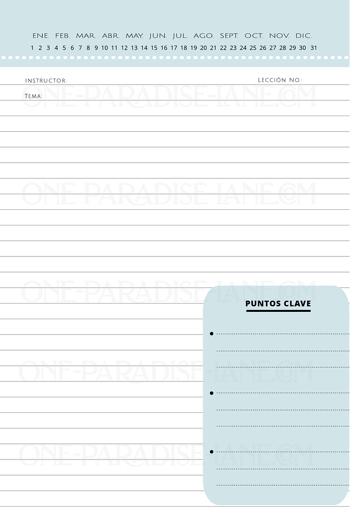 2025 Escuela del Servicio de Precursor Cuaderno Digital | Globo Vintage Azul Empolvado (PDF) product image (2)