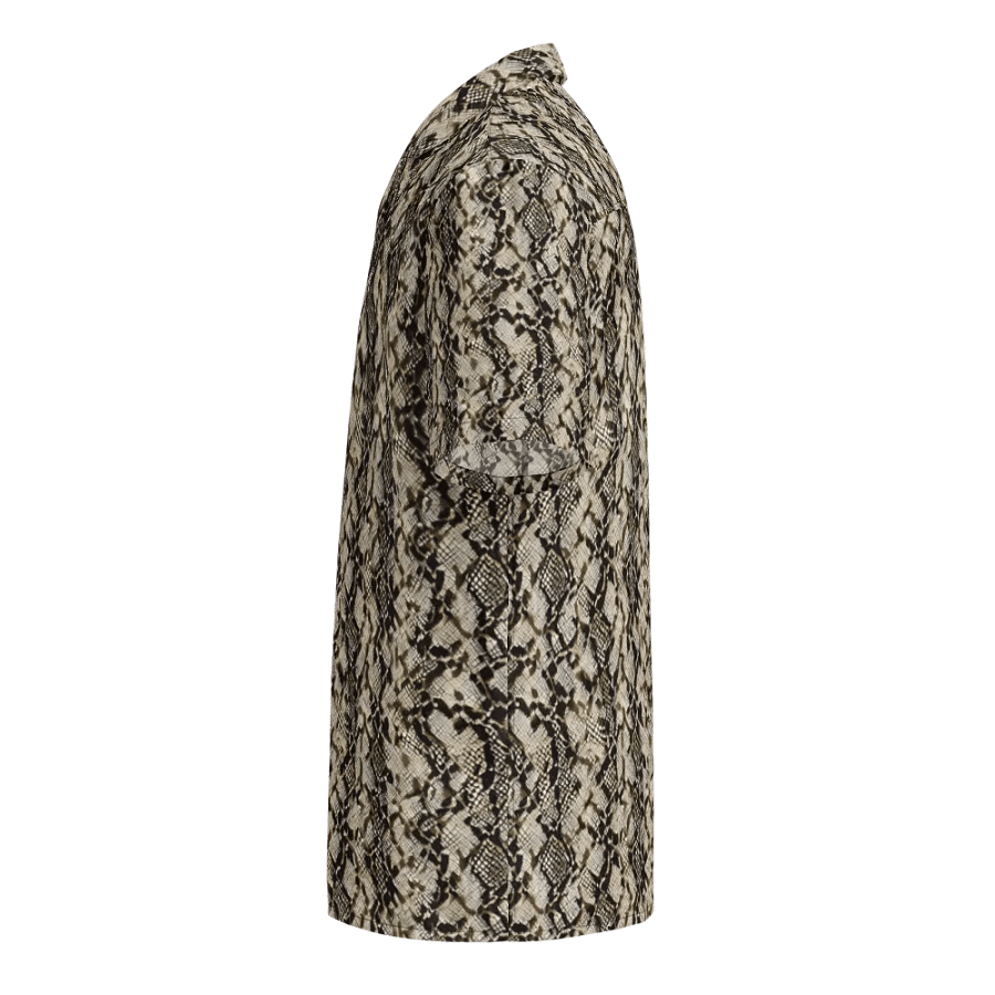 Beige Snake Pattern Hawaiian Shirt product image (3)