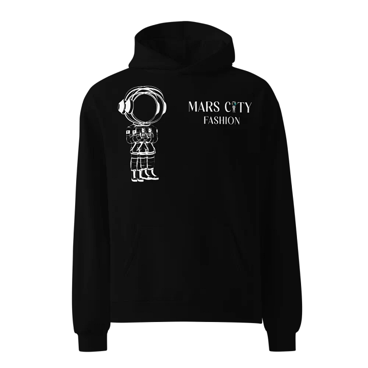MARS CITY Astronaut Outline Double Logo Hoodie Exclusive product image (1)