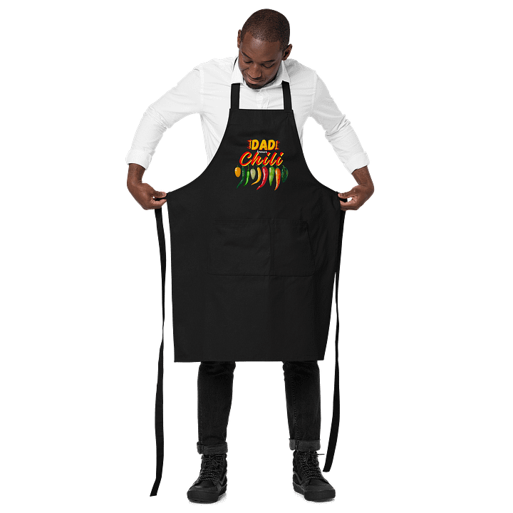 Spicy Dad Chili Organic Cotton Apron for dads sons friends chefs product image (2)