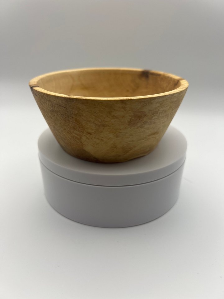 Handturned Spalted Maple Catch-All — Storm Wood | 4.25-Inch product image (1)