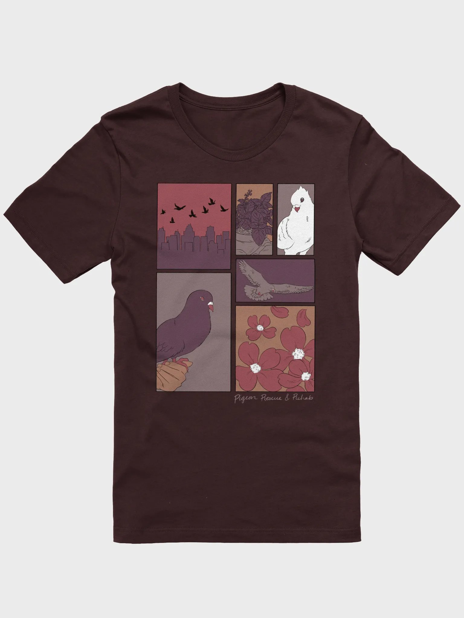 Earthy Pigeon Rescue & Rehab Tee Shirt product image (1)