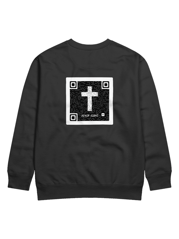 Never Alone QR code Sweatshirt product image (1)