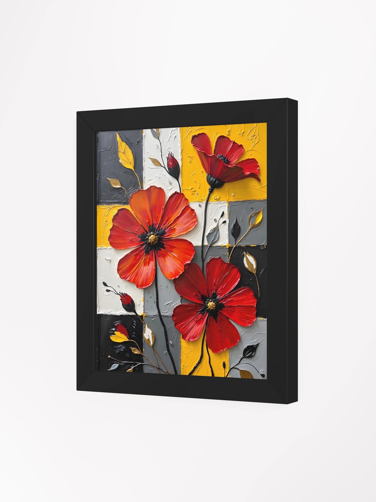 Retro Geometric Floral Harmony Poster product image (11)