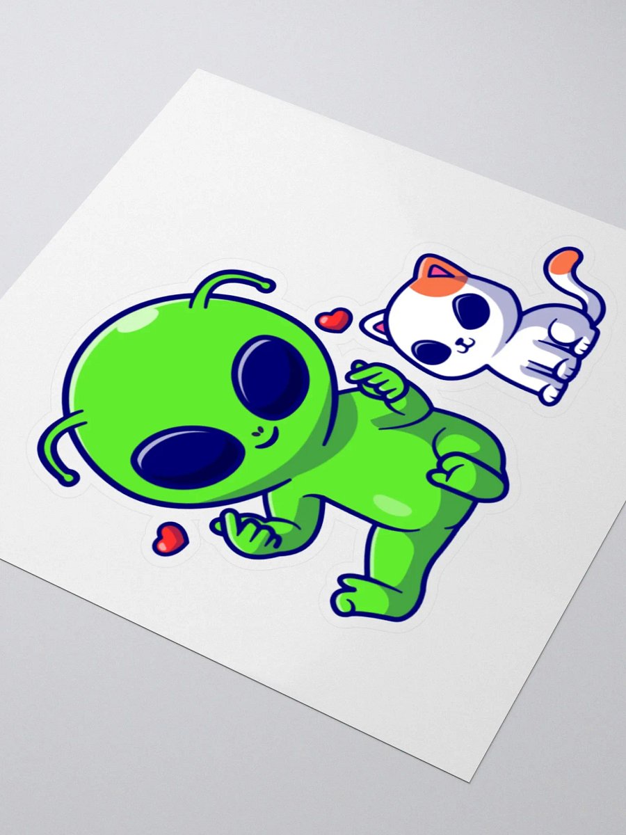 Alien and Kitty Exact- Cut Sticker product image (3)