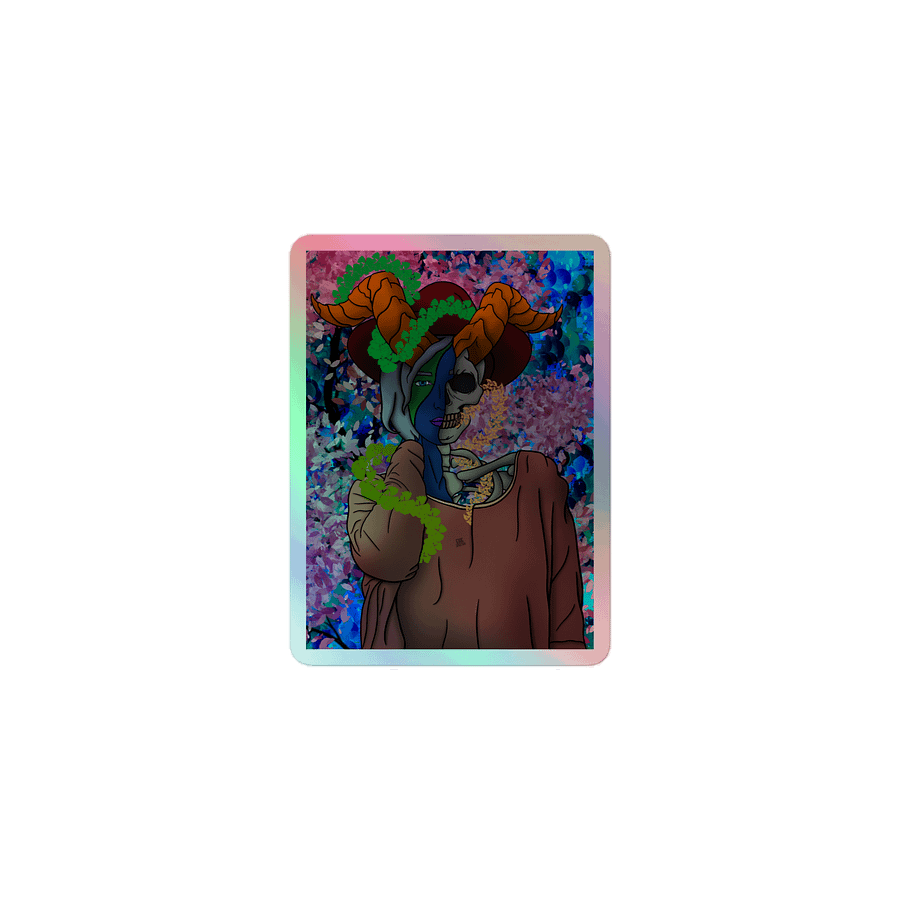 Skeletal beauty Holographic Sticker product image (1)