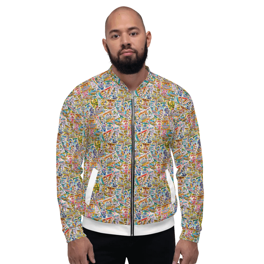 Jugoslovenski inflatorni dinar 1993 (Kolaž/mozaik) All-Over Print Bomber Jacket product image (2)