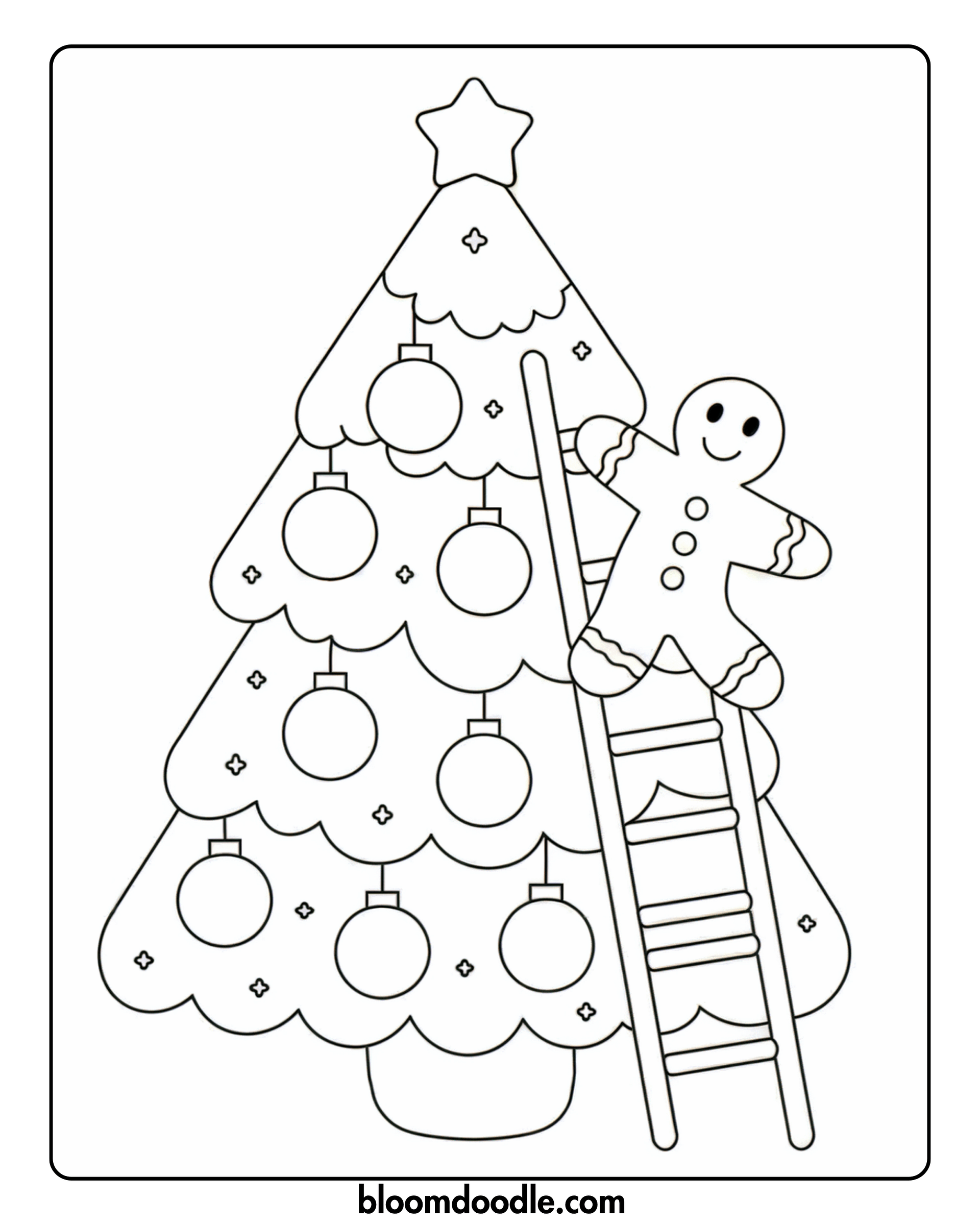 Cute Gingerbread Coloring Pages product image (3)