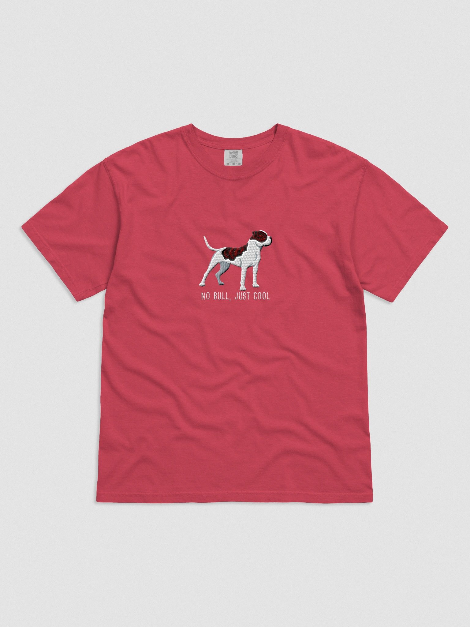 No Bull, Just Cool T-Shirt(Embroidered) of an American Bulldog(Brindle) product image (4)