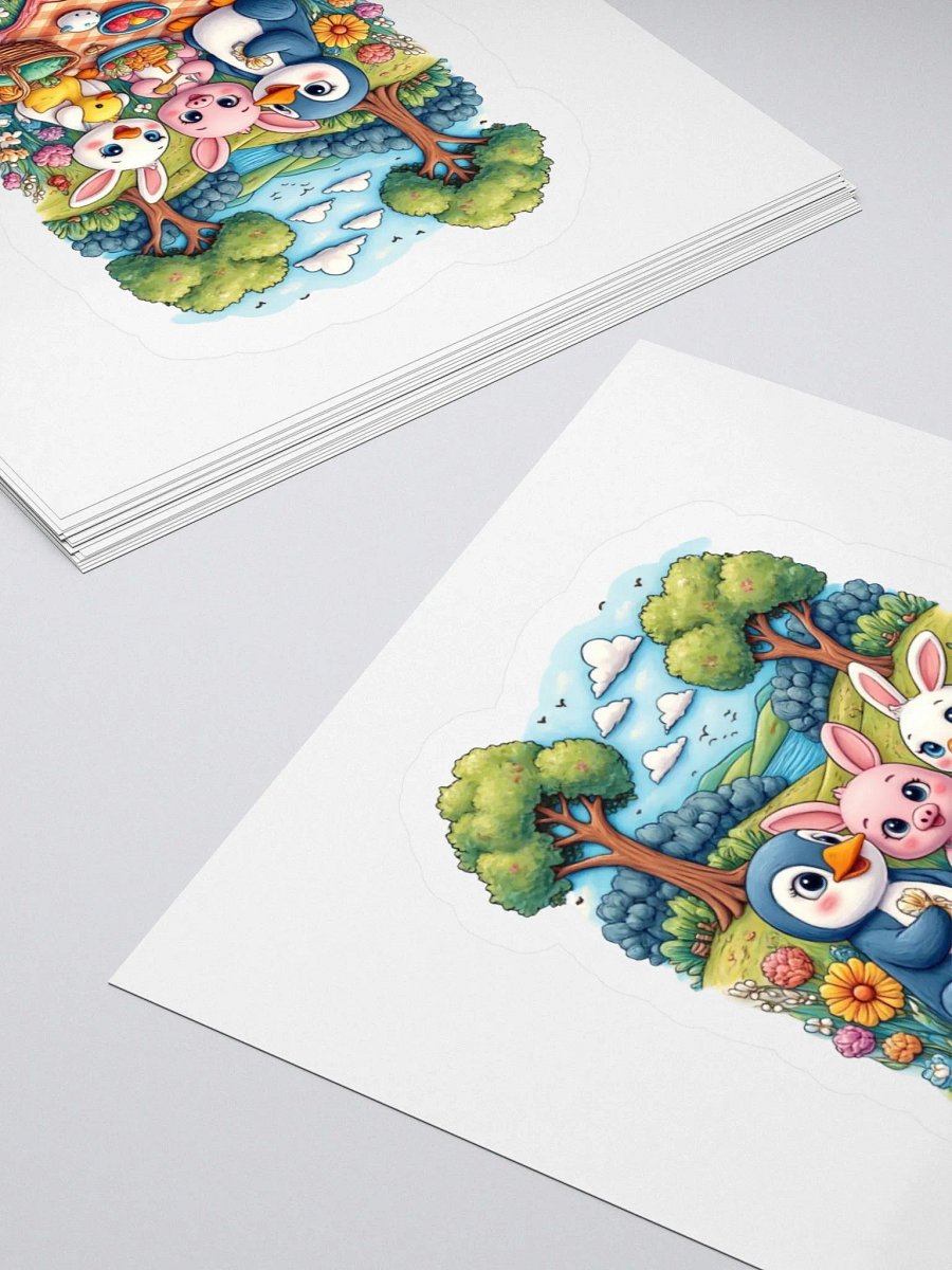 Whimsical Picnic Baby Animal Friends Sticker Set product image (11)
