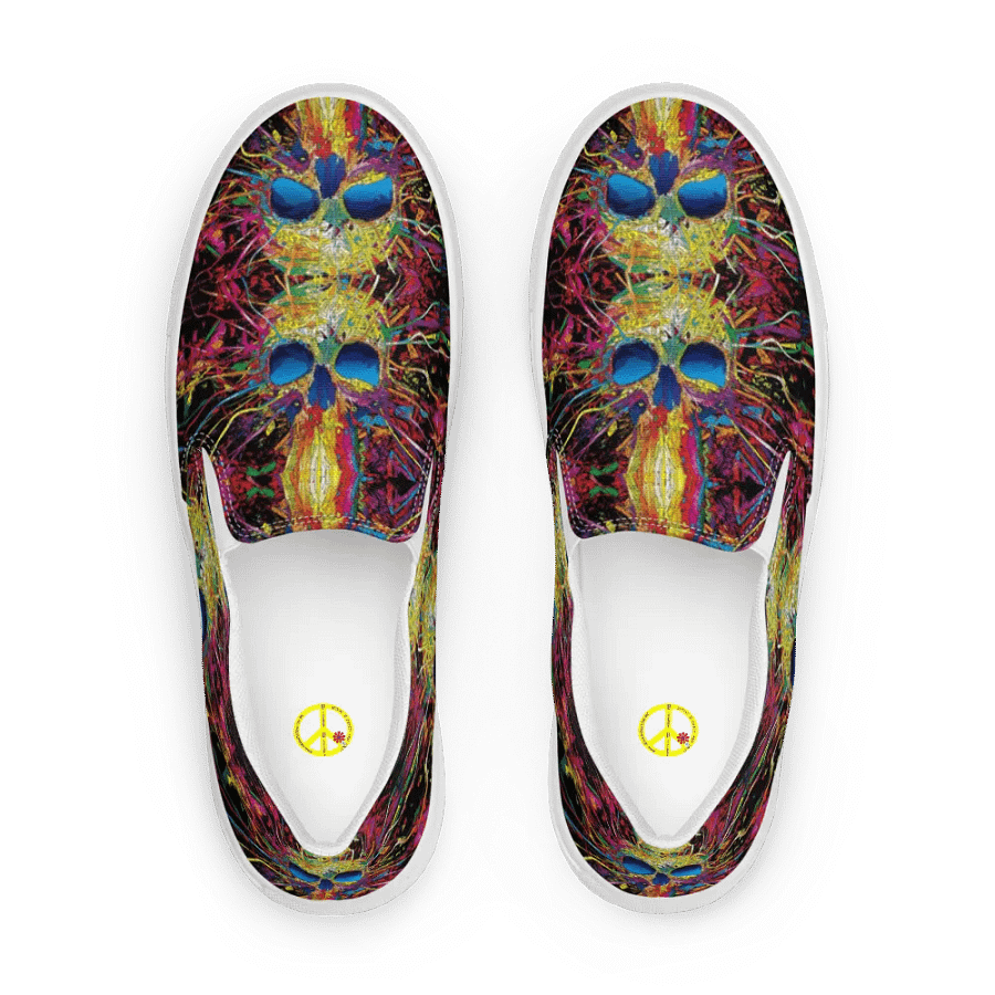 Skeleton Men's Canvas Slip On Shoes product image (1)