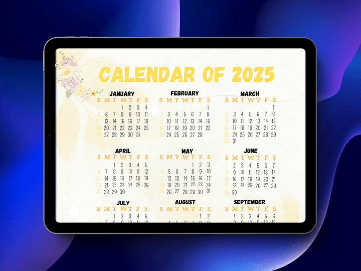 2025 Floral Annual Calendar product image (1)