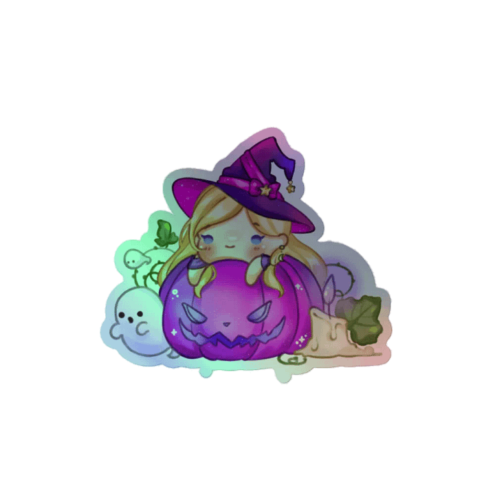 Holographic Halloween Witch Sticker product image (2)