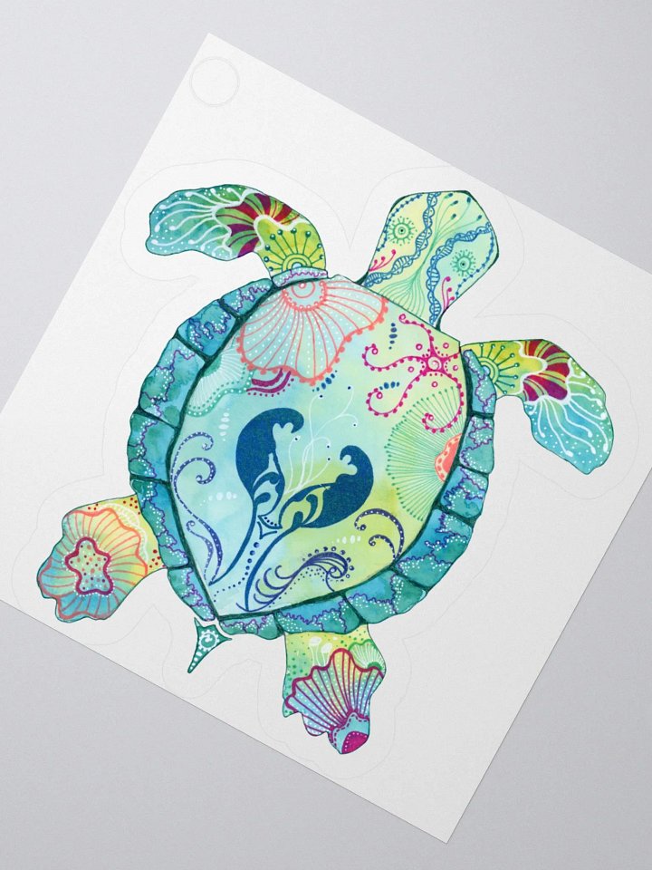 Sea Turtle Doodle Kiss Cut Stickers product image (2)