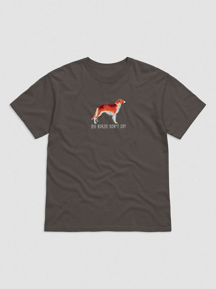 Big Borzoi Don't Cry T-Shirt(Embroidered) of a Borzoi(Red) product image (2)