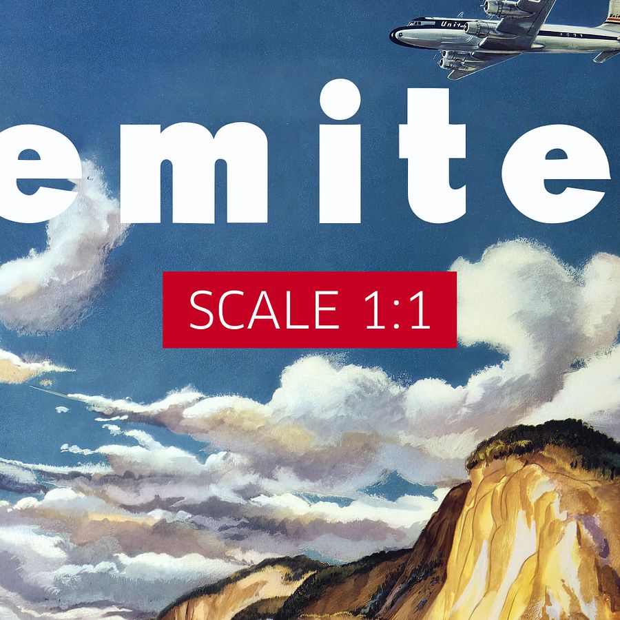 Yosemite, USA. United Air Lines, 1945 — retro vintage travel poster, retro travel art, retro travel wall art product image (4)