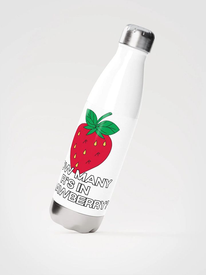 How Many R's in Strawberry? Water Bottle product image (2)