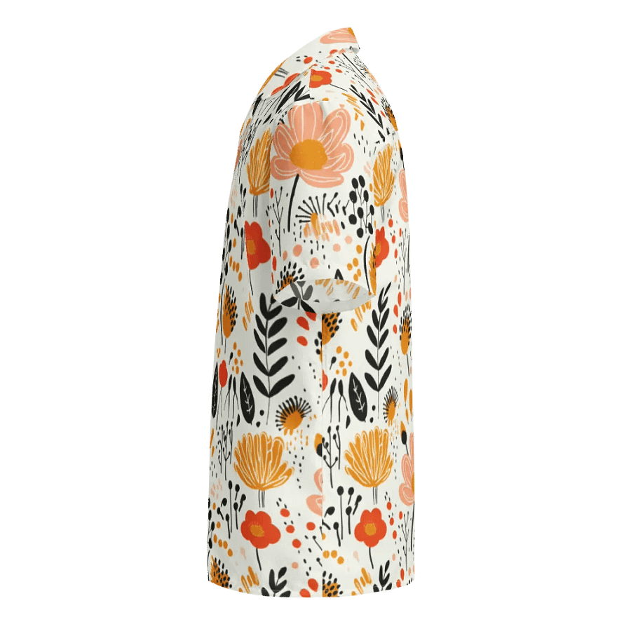 Retro Flowers Peach Hawaiian Shirt product image (9)