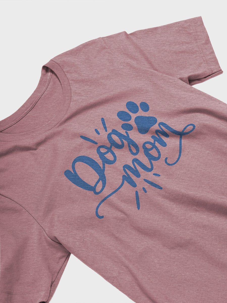 Dog Mom T-Shirt with Paw Print | Handwritten Pet Lover Tee | Cute Gift for Dog Moms product image (2)