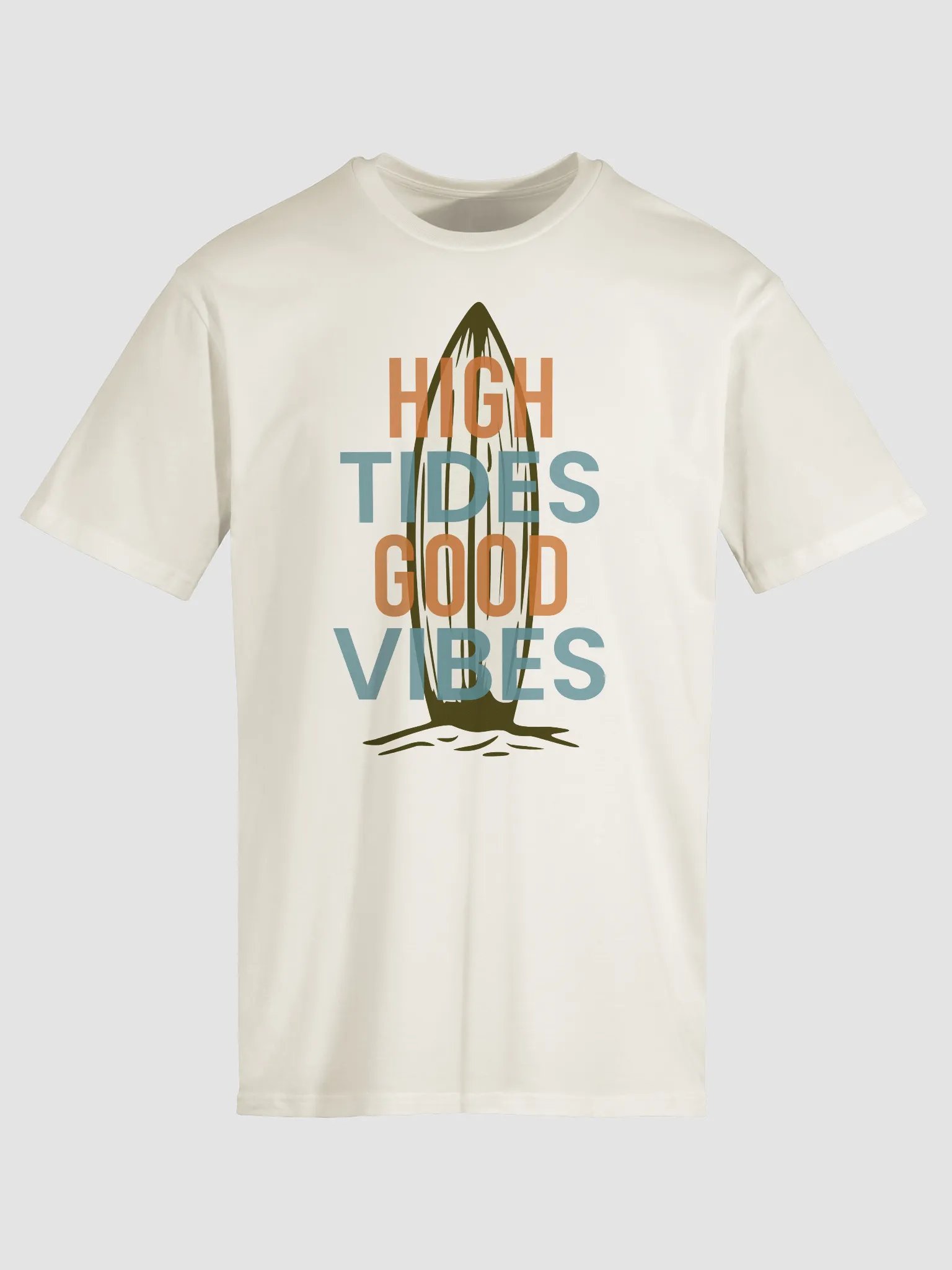 High Tides Good Vibes Surfboard T-Shirt product image (1)