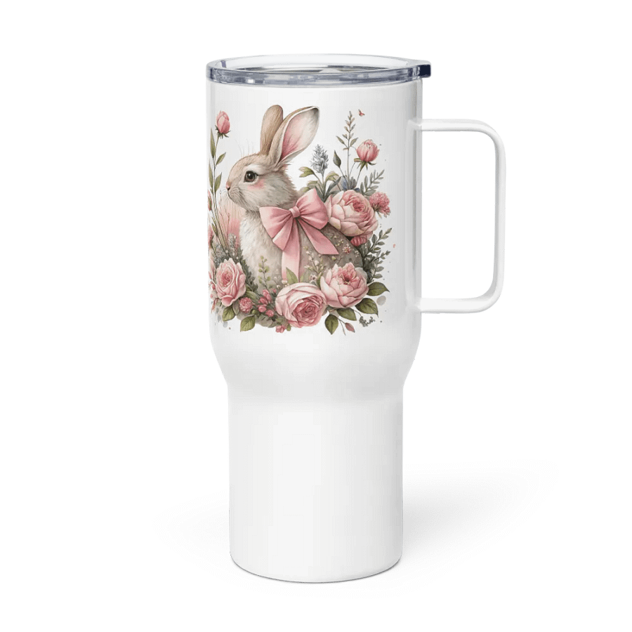 Rabbits 'n Roses Travel Mug product image (4)
