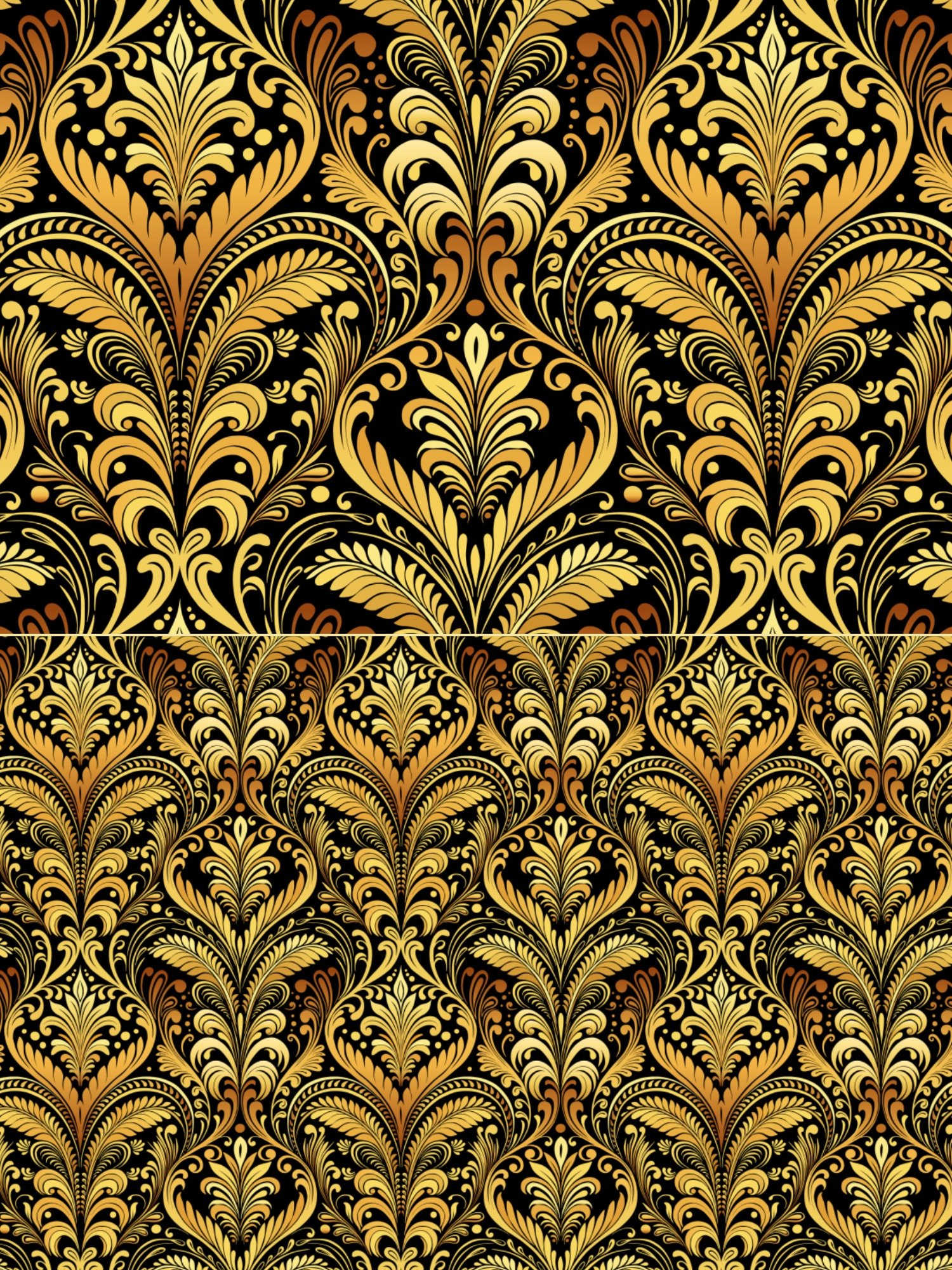 Gold Vintage Glamour Flourishes Single Seamless Pattern product image (7)