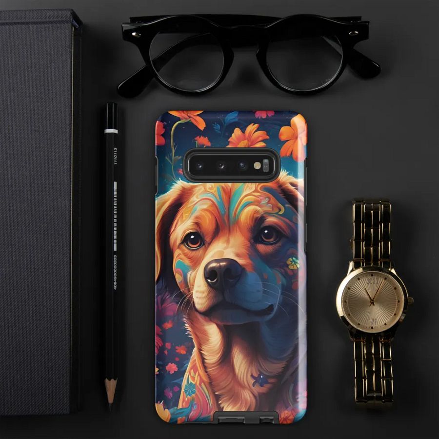 Pawsitively Petal Power: Floral Doggy Delight Samsung Galaxy product image (51)