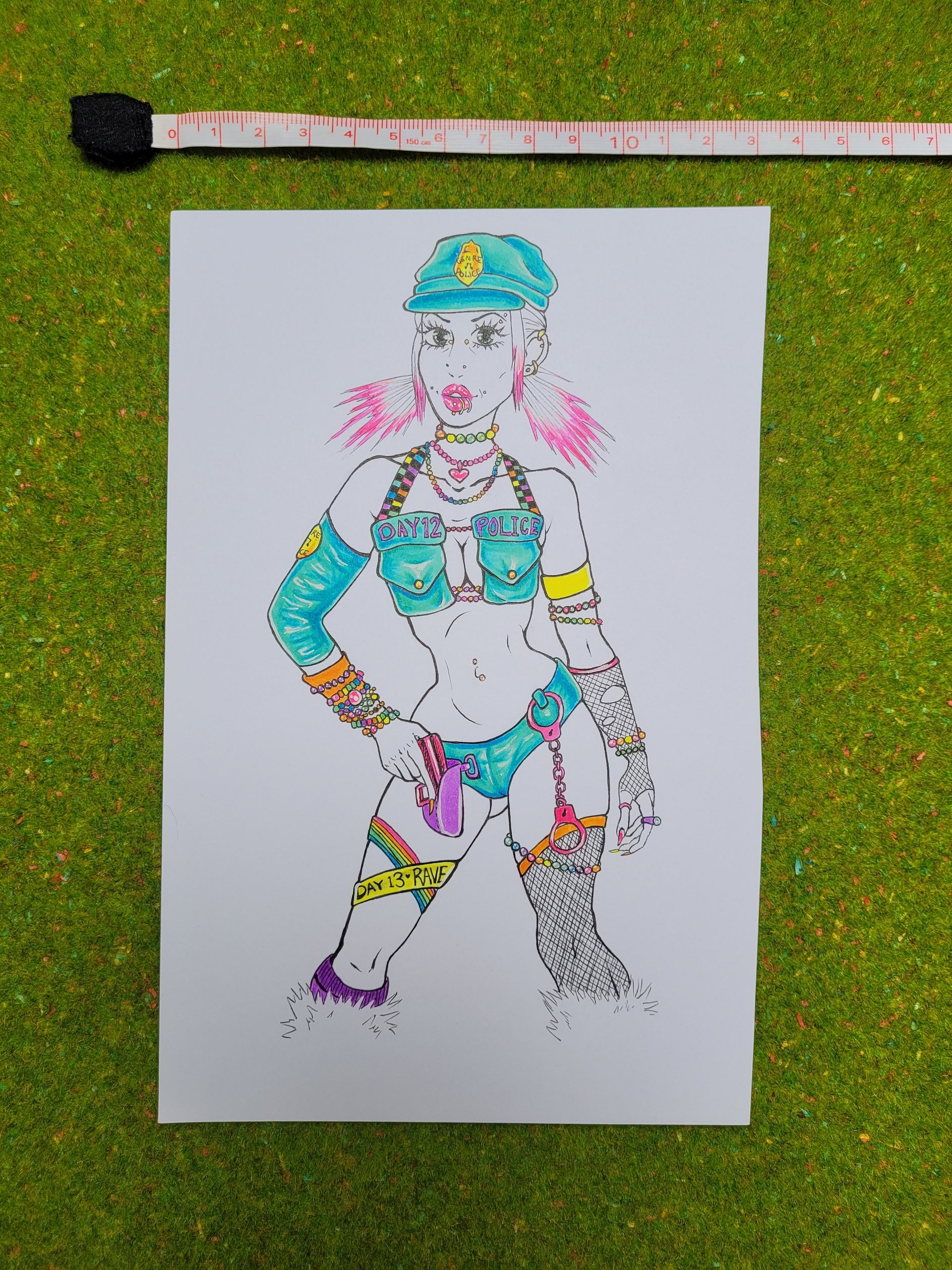 Pinuptober 2024 Day 12+13 - Original Drawing product image (1)