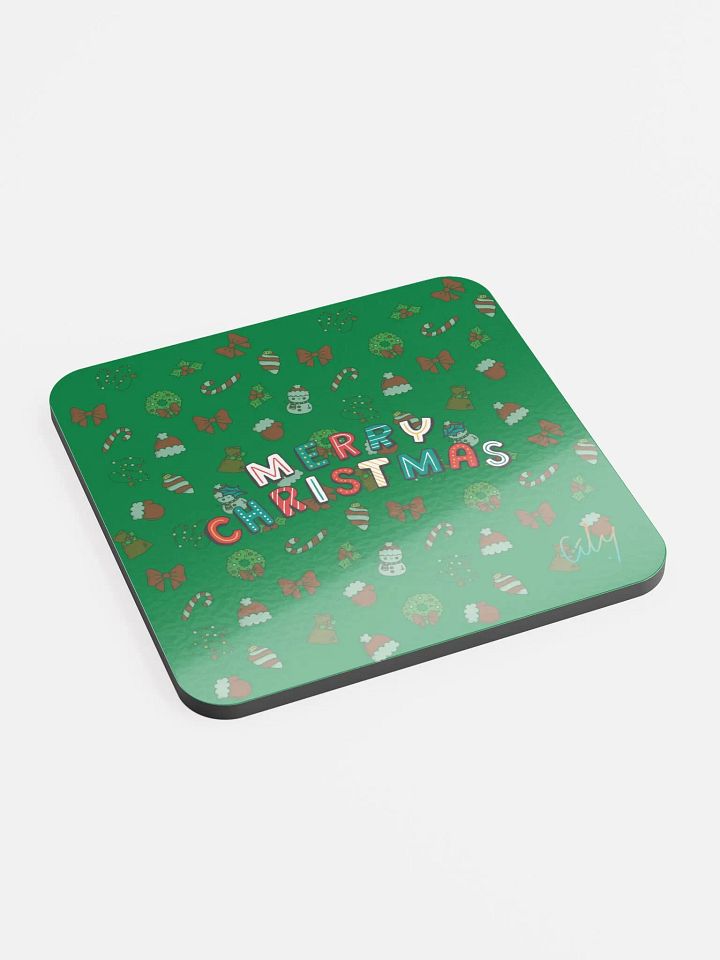 Festive Merry Christmas Cork Coaster product image (2)