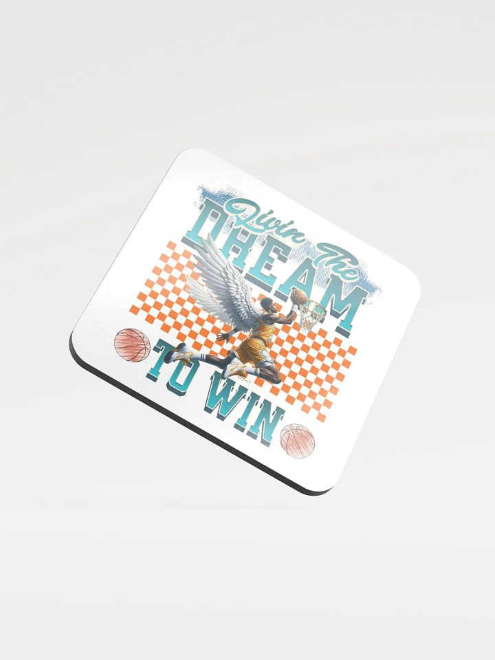 Livin The Dream To Win Basketball Dunk Angel Wings Coaster Set product image (1)
