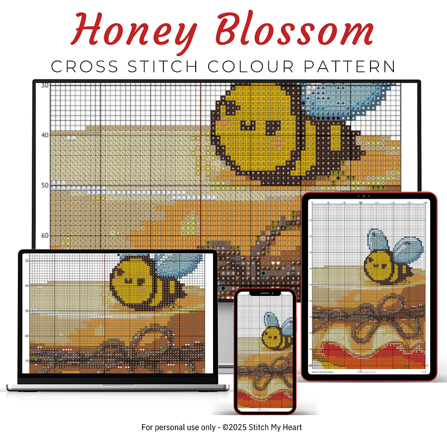 Honey Blossom Cross Stitch Pattern product image (3)