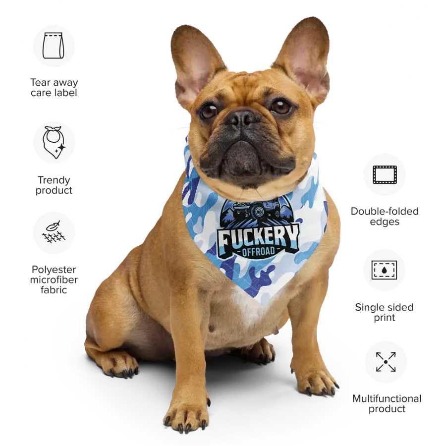 Fuckery Offroad Camo Topo Bandana - Blue product image (2)