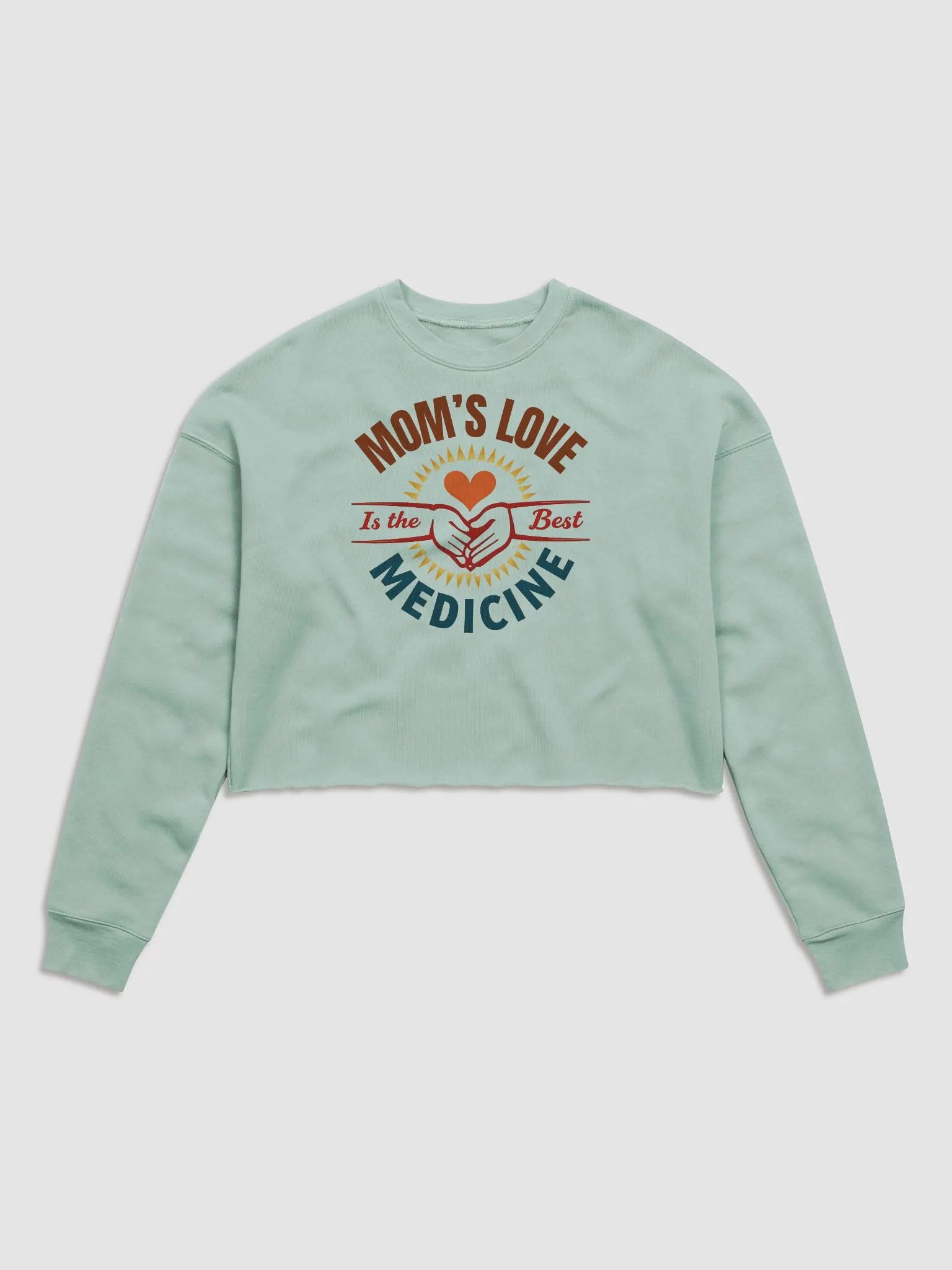 MOM'S LOVE Is the Best MEDICINE Fleece Crop Sweatshirt product image (2)