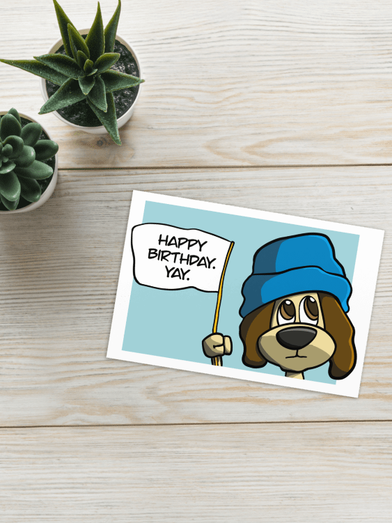 Cute Emo Dog Birthday Greeting Card product image (2)