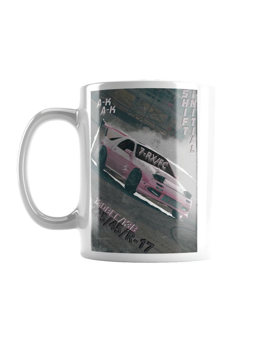 Initial Shift, FC/RX-7 Drift Cut-out | Glossy White Mug product image (3)