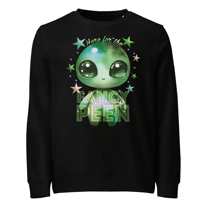 Fancy Alien Organic Sweatshirt (Green Dude) product image (1)