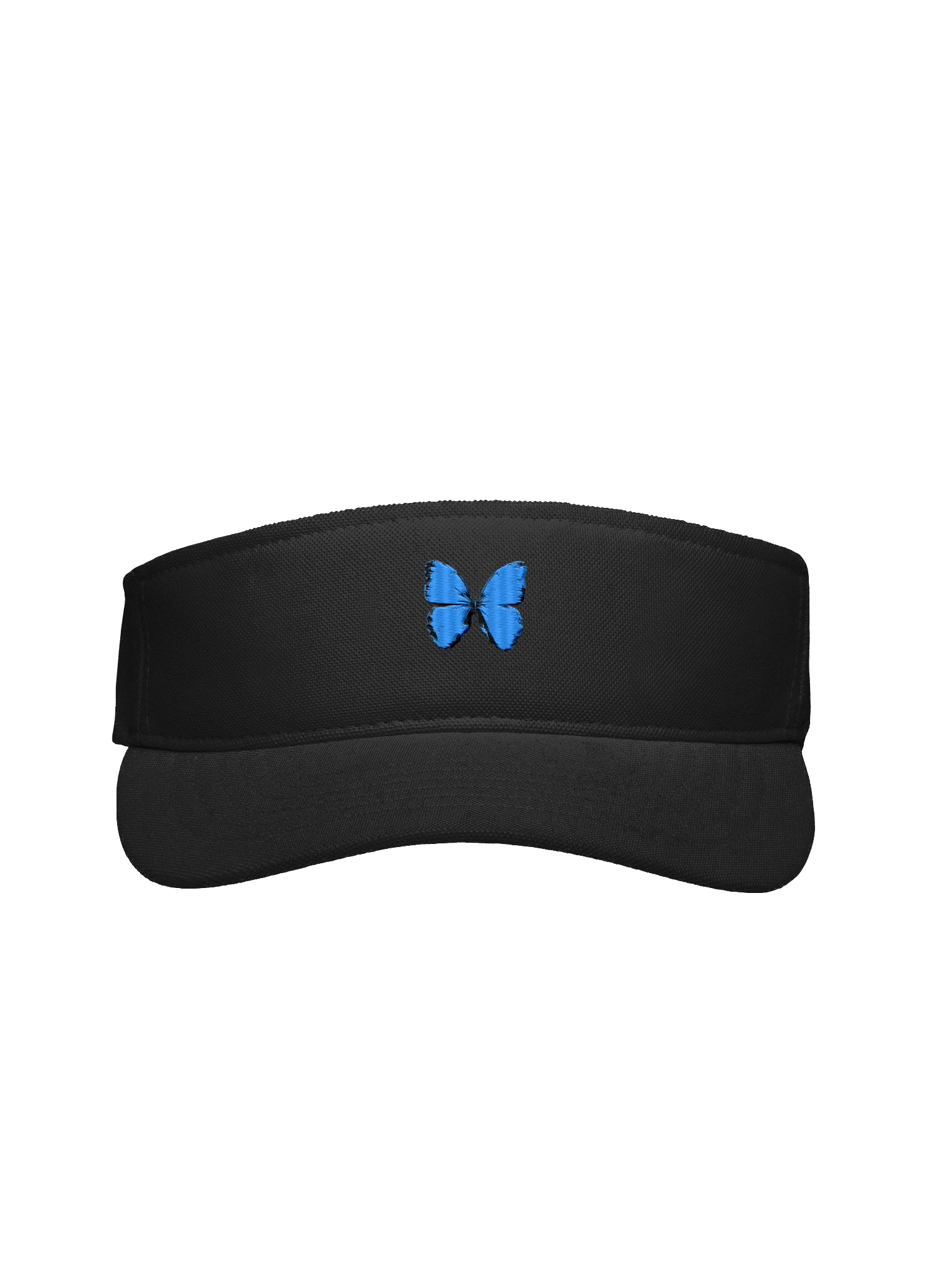 Artistic Blue Butterfly Embroidered Visor product image (2)