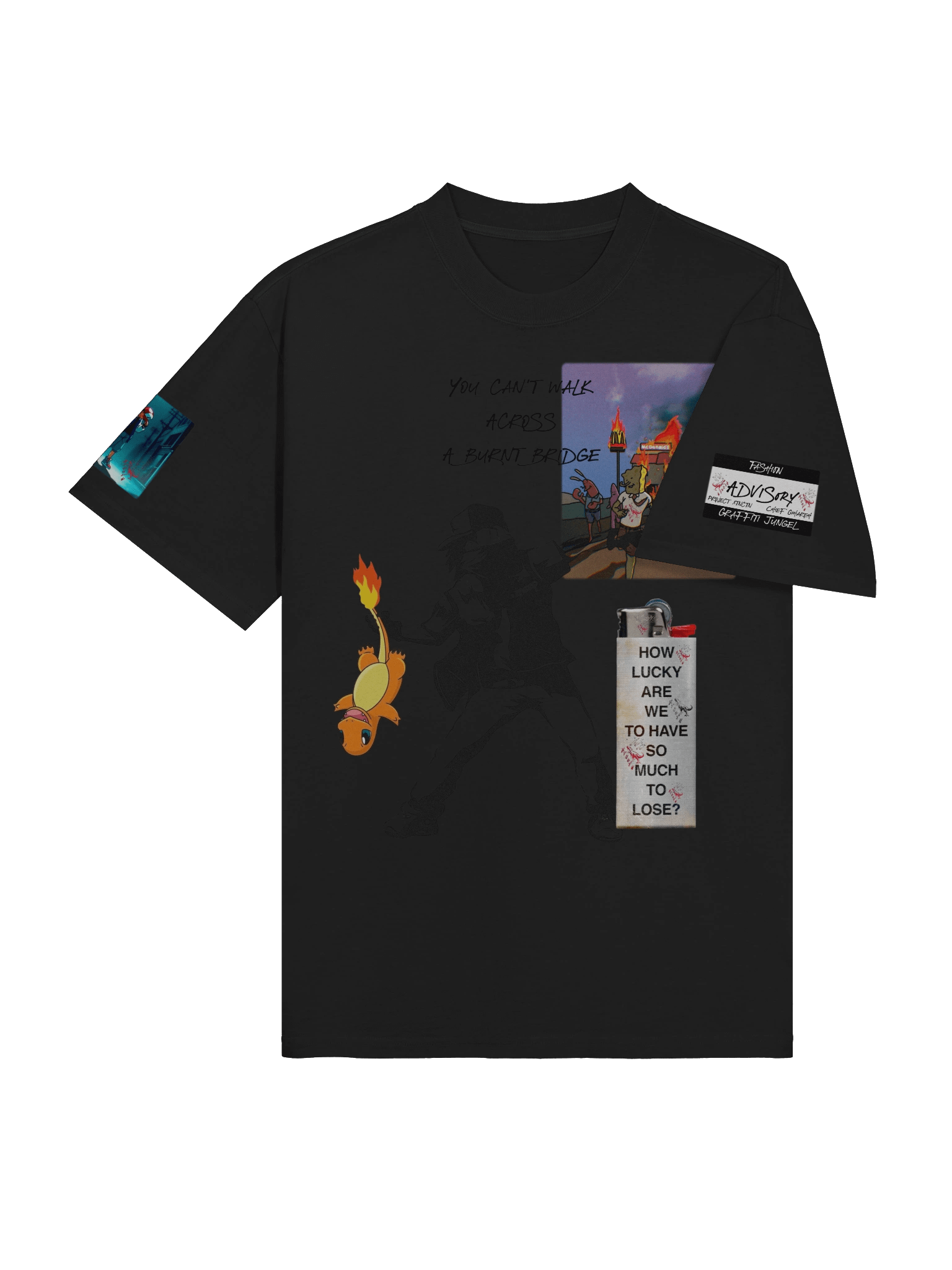 no banksy lil wayne spongebob mcdonalds fire product image (7)