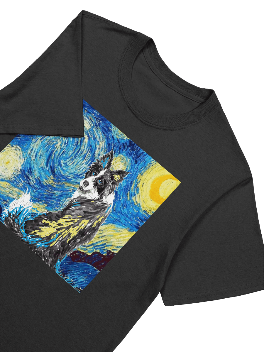 Surrealism Border Collie Starry Night Impressionist Dog Art T-Shirt product image (3)