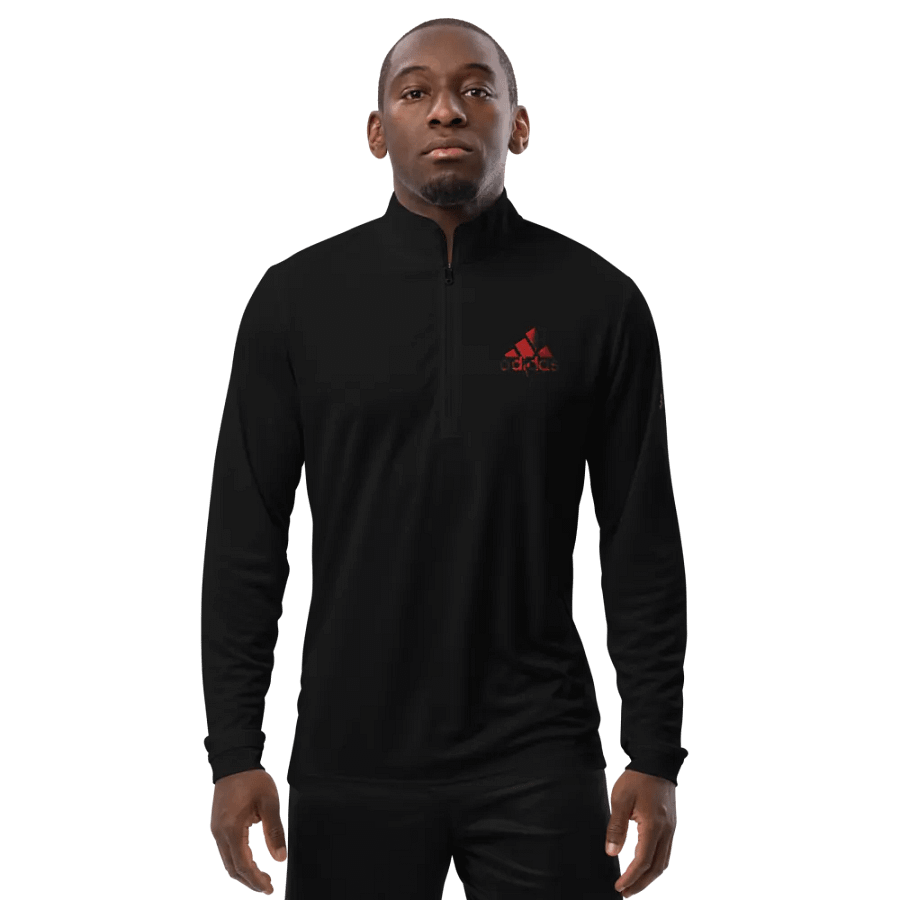 Adidas Distorted Logo Lightweight Quarter-Zip Pullover product image (2)