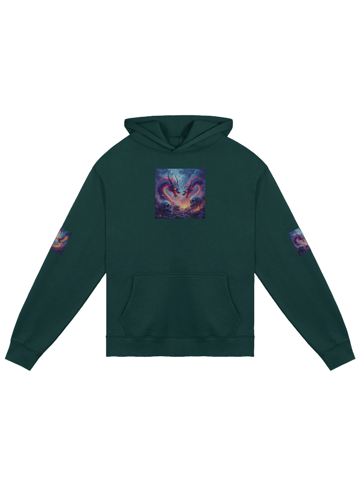 Fiery Dragon and Phoenix Owl Oversized Hoodie product image (1)