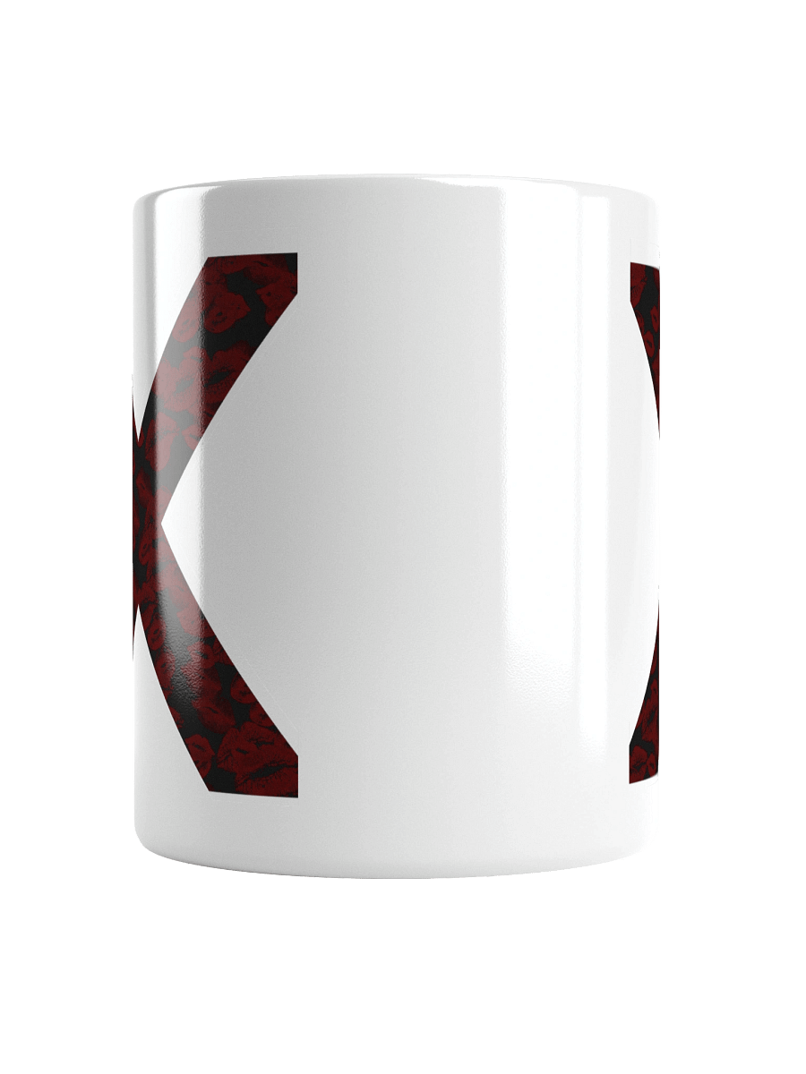 Black X Subtle Red Lipstick Kisses | Glossy White Mug product image (13)