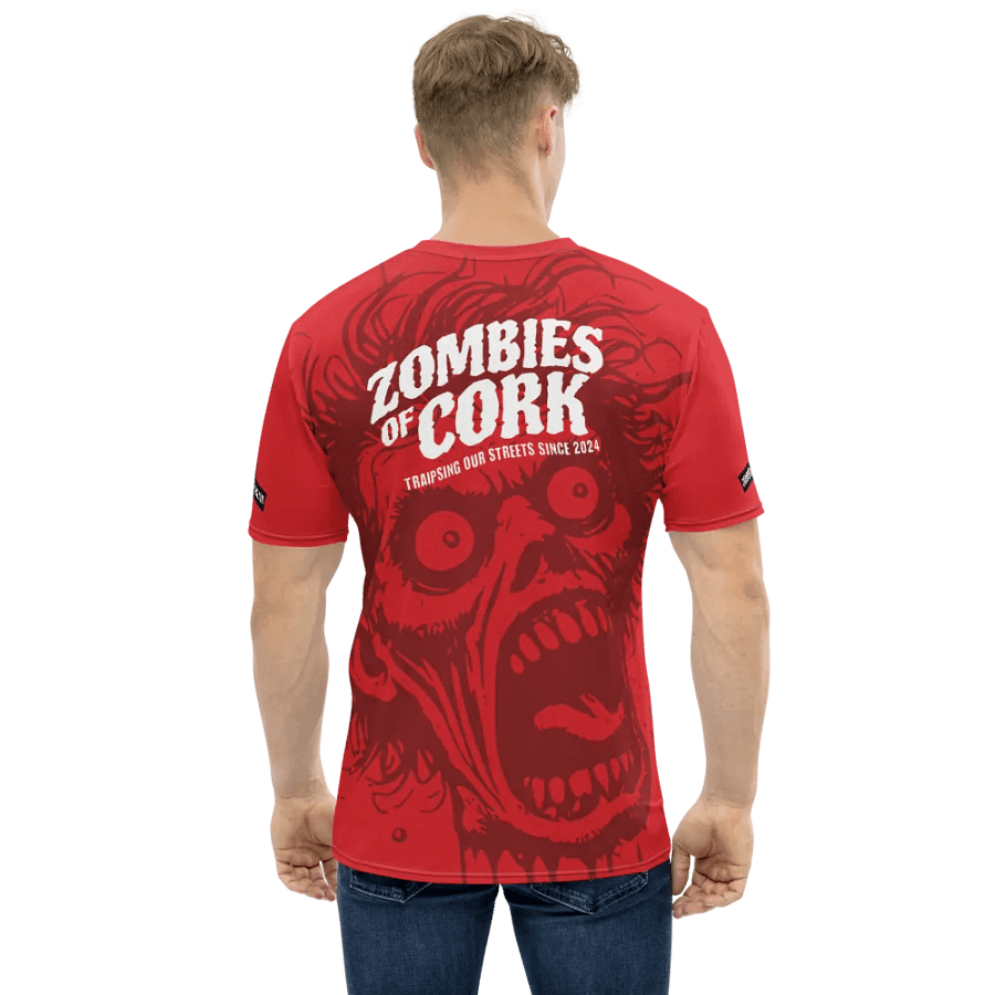 Zombie Floating Head Allover Print T-Shirt (Blood Red Version) product image (2)