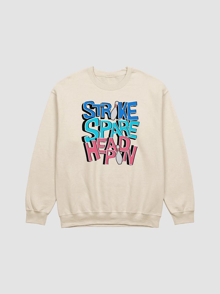 Strike Spare Headpin Bowling Crewneck Sweatshirt product image (13)
